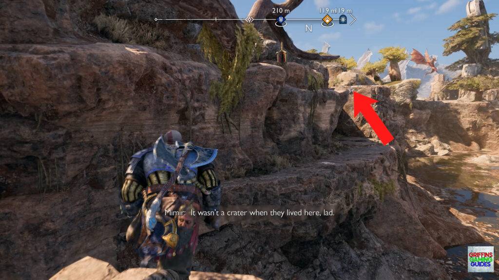 God Of War Ragnarok Crater Hunt For Vanaheim Cross Chasm