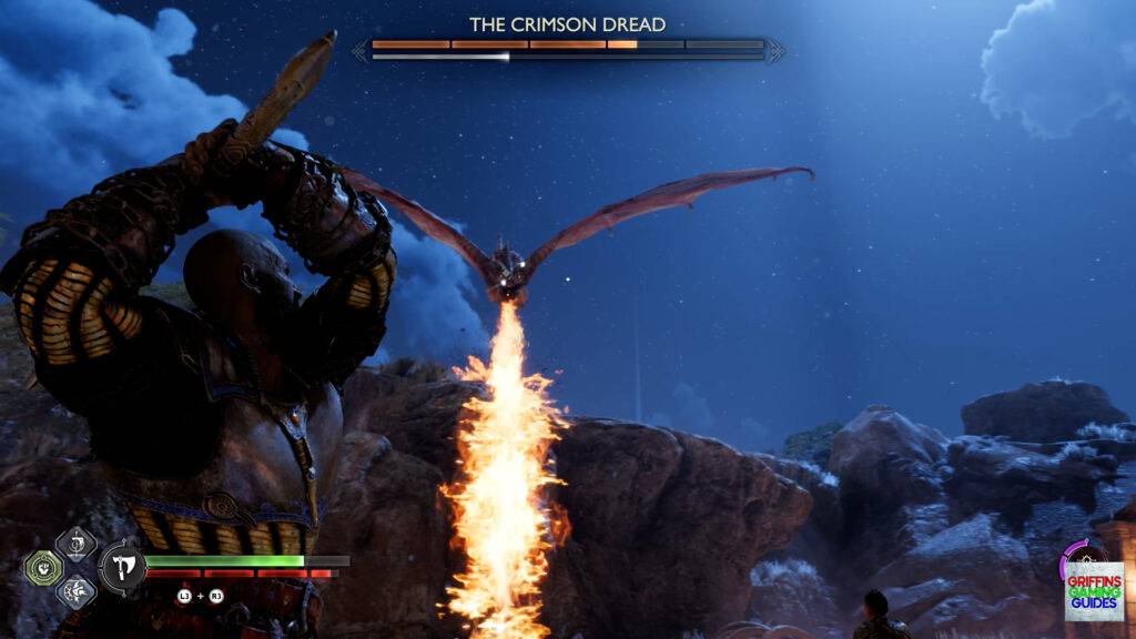 God Of War Ragnarok Crater Hunt For Vanaheim Throw Axe to Ground Dragon