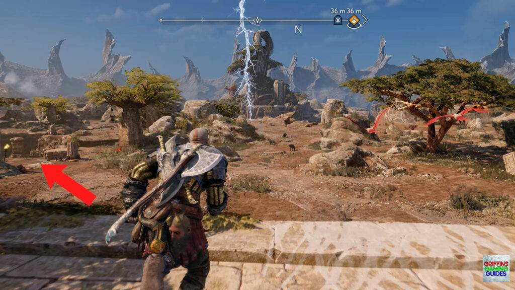 God Of War Ragnarok Crater Hunt In Plain Sight Favour Drop Down Left