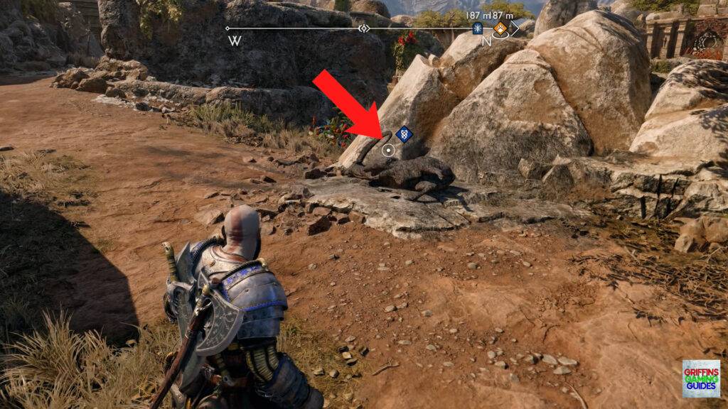 God Of War Ragnarok Crater Hunt In Plain Sight Favour Interact With Ibex
