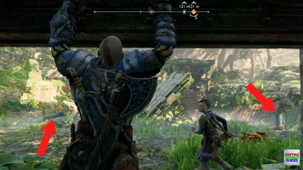 God Of War Ragnarok Crater Hunt Path Of Destruction Open Gate then Lure Gulon