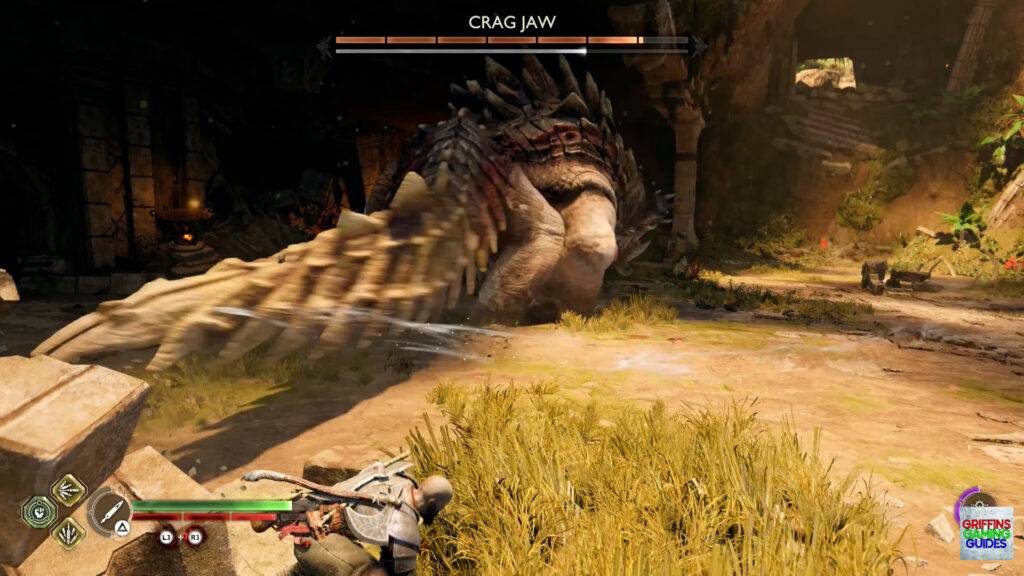 God Of War Ragnarok Crater Hunt Quaking Hollow Avoid Tail Swipes