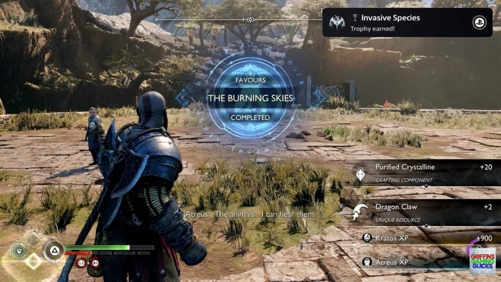 God Of War Ragnarok Crater Hunt The Burning Skies Complete