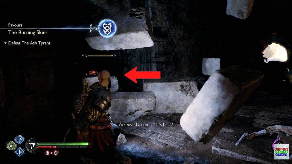 God Of War Ragnarok Crater Hunt The Burning Skies Enter Alcove