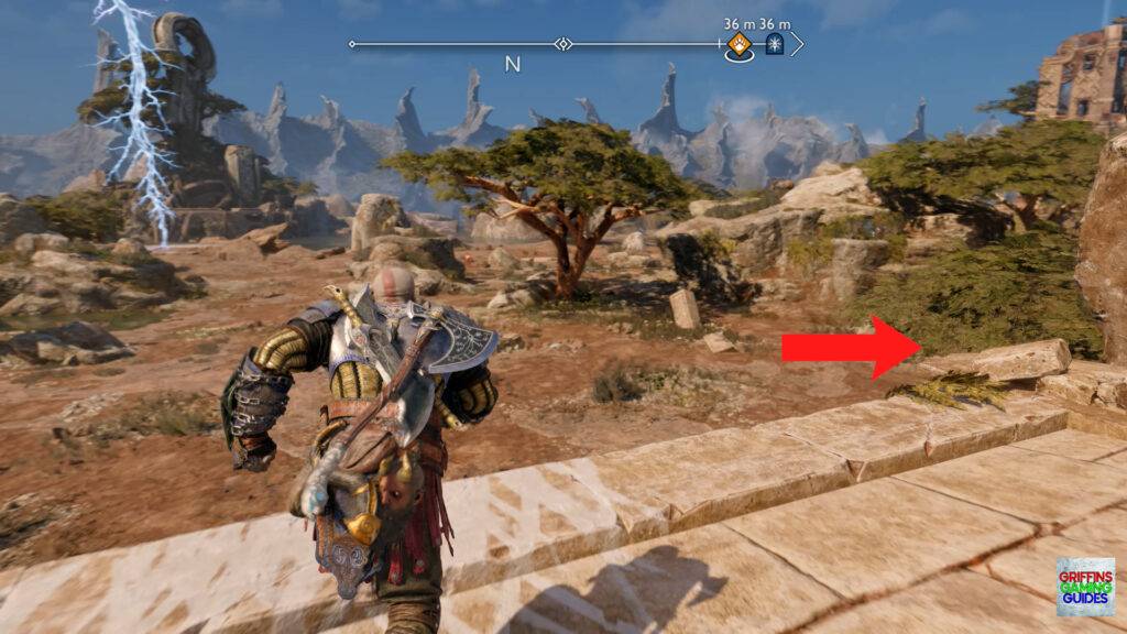 God Of War Ragnarok Crater Hunt The Burning Skies Head Right