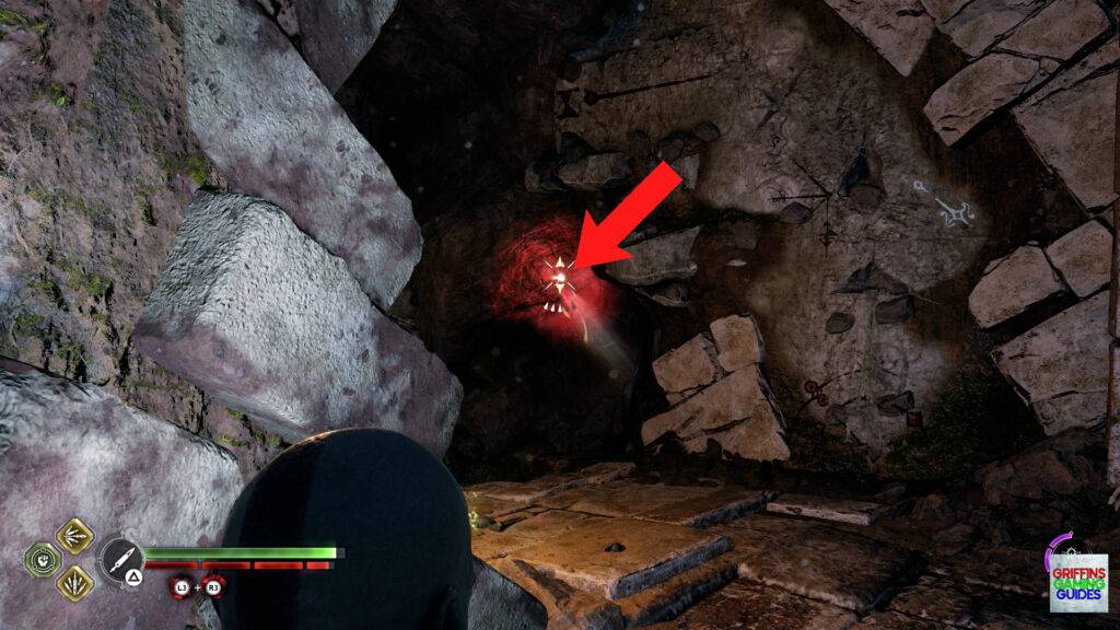 God Of War Ragnarok Crater Hunt The Burning Skies Throw Spear then Cause Rockslide