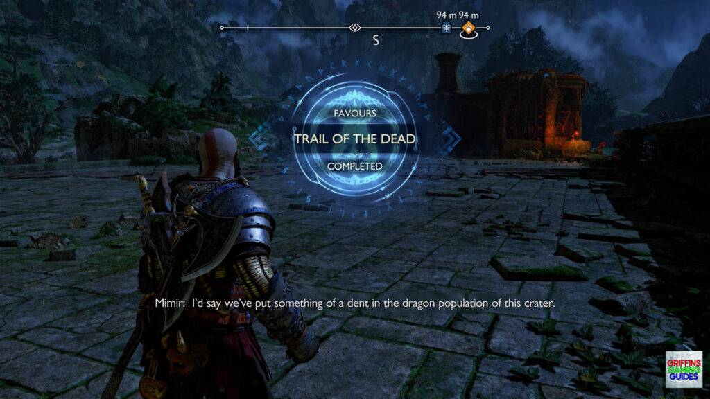 God Of War Ragnarok Crater Hunt Trail Of The Dead Completed