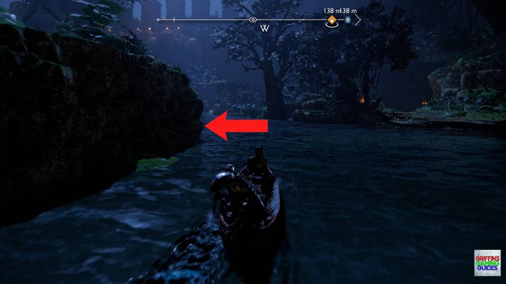 God Of War Ragnarok Crater Hunt Trail Of The Dead Take a Left to Dock