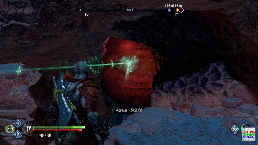 God Of War Ragnarok Freyrs Gift Favour Hit Wall with Sonic Arrow