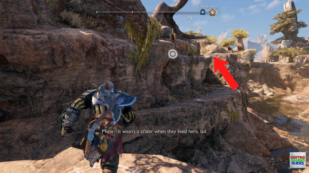 God Of War Ragnarok Odins Raven 40 Swing Across Chasm and Mantle Up