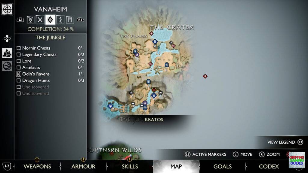 God Of War Ragnarok Odins Raven 45 Map