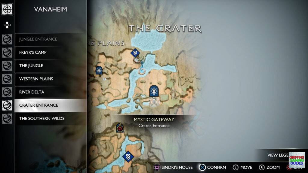God Of War Ragnarok Odins Raven 45 Travel Back to Crater Entrance Mystic Gateway