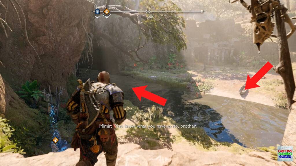 God Of War Ragnarok Odins Raven 46 Take Boat and Row Right