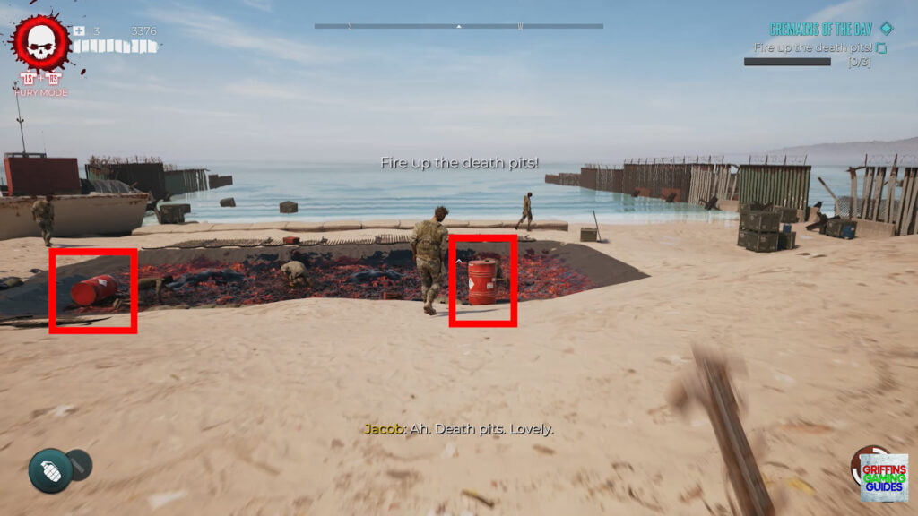 Dead Island 2 Cremains Of The Day Side Quest Guide Destroy Barrels Igniting the Fire Pit