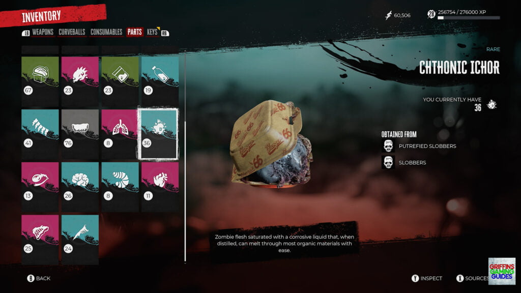 Dead Island 2 Gore Horse Collect 5 Chthonic Ichor