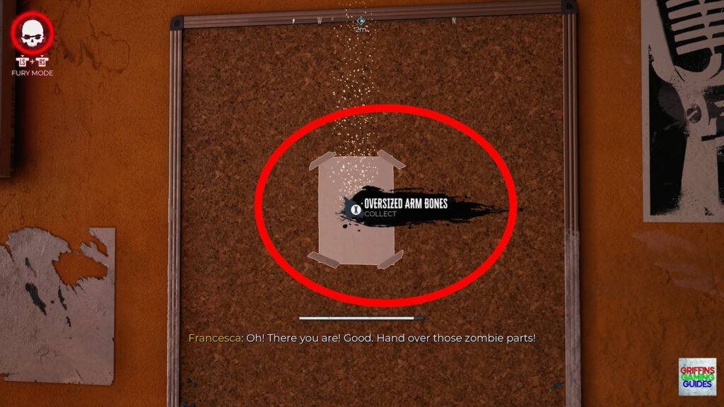 Dead Island 2 Gore Horse Collect Oversized Arm Bones Note