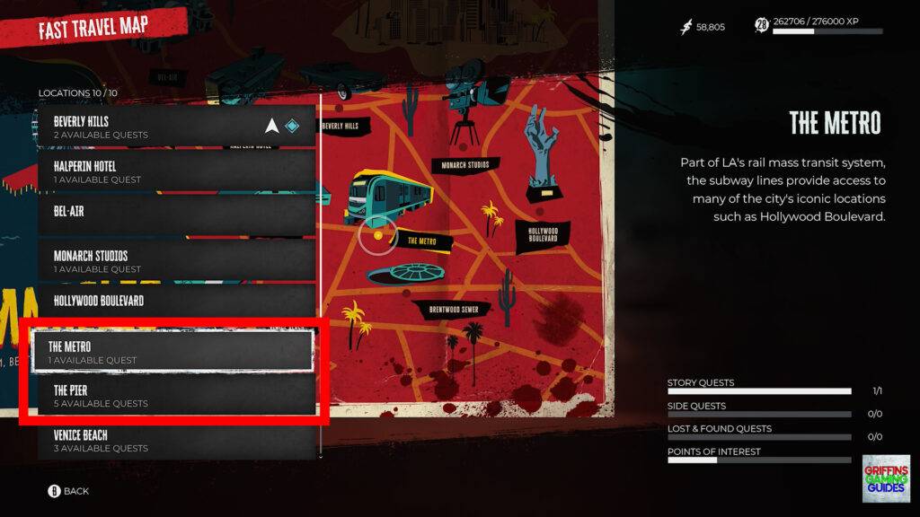 Dead Island 2 Gore Horse Travel to either The Metro or The Pier