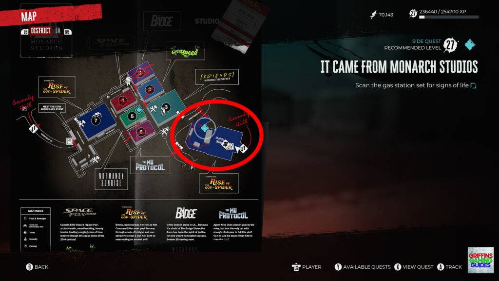 Dead Island 2 It Came From Monarch Studios Side Quest Guide Head to Outdoor Stage in Monarch Studios