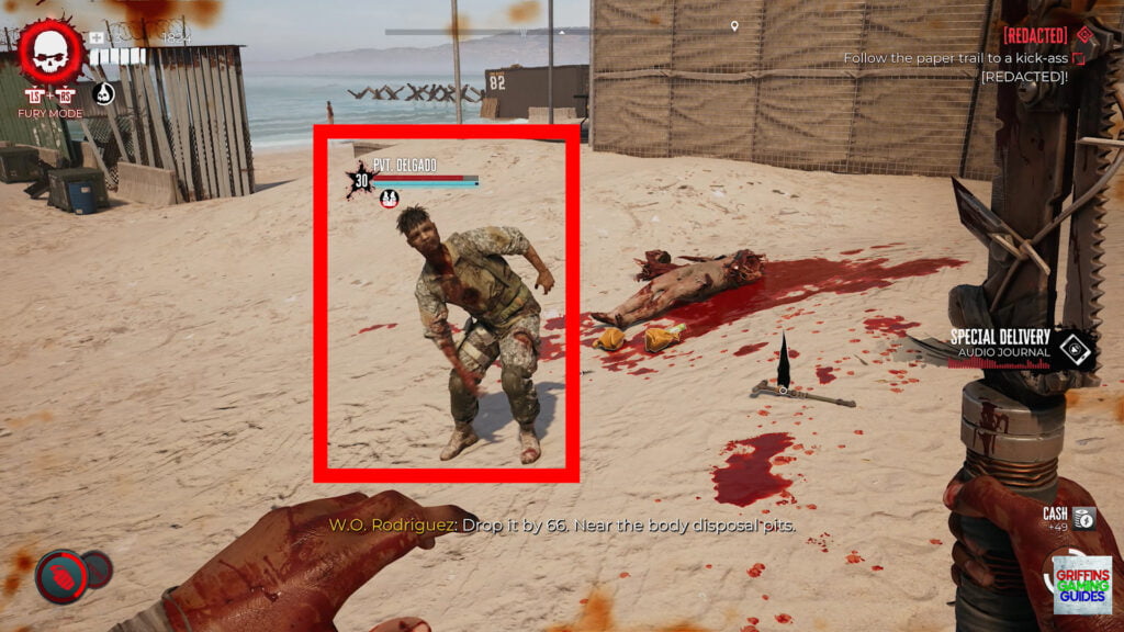 Dead Island 2 Redacted Lost And Found Quest Guide Kill Pvt. Delgado