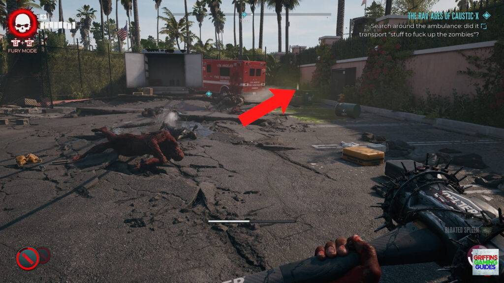 Dead Island 2 The Rav-Ages Of Caustic-X Side Quest Guide Cross Caustic-X Puddles