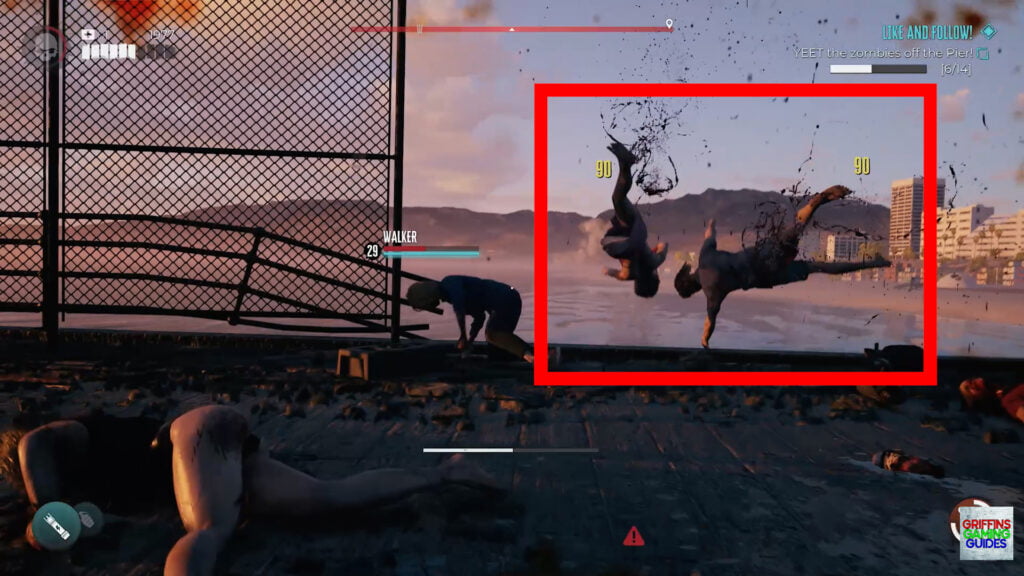 Dead Island 2 Like And Follow Side Quest Guide Smash Zombies Off the Edge