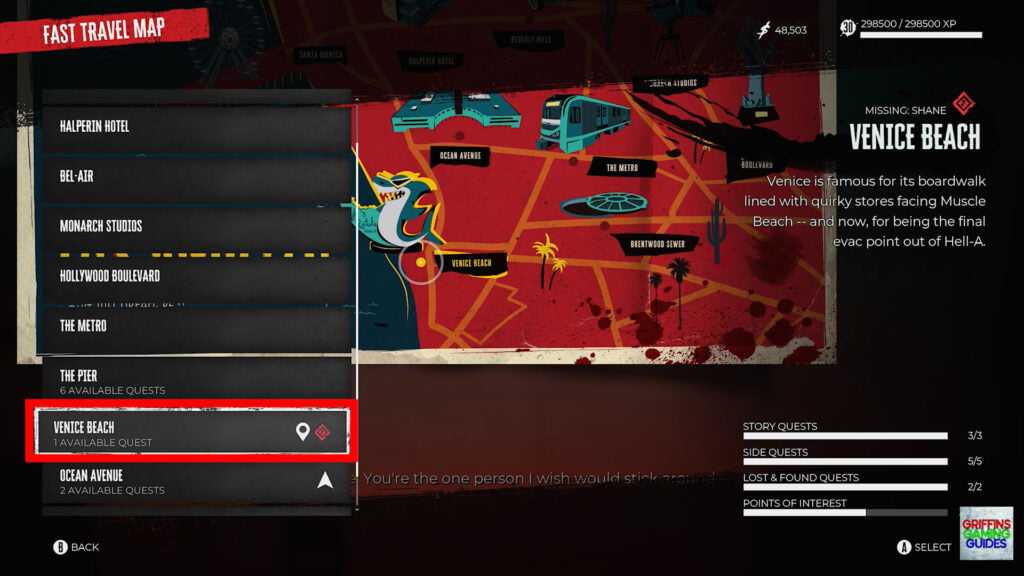 Dead Island 2 Missing Shane Lost And Found Quest Fast Travel to Venice Beach