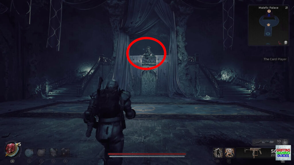 Remnant 2 Firth The Oathkeeper Aberration Guide Stand in front of Jester