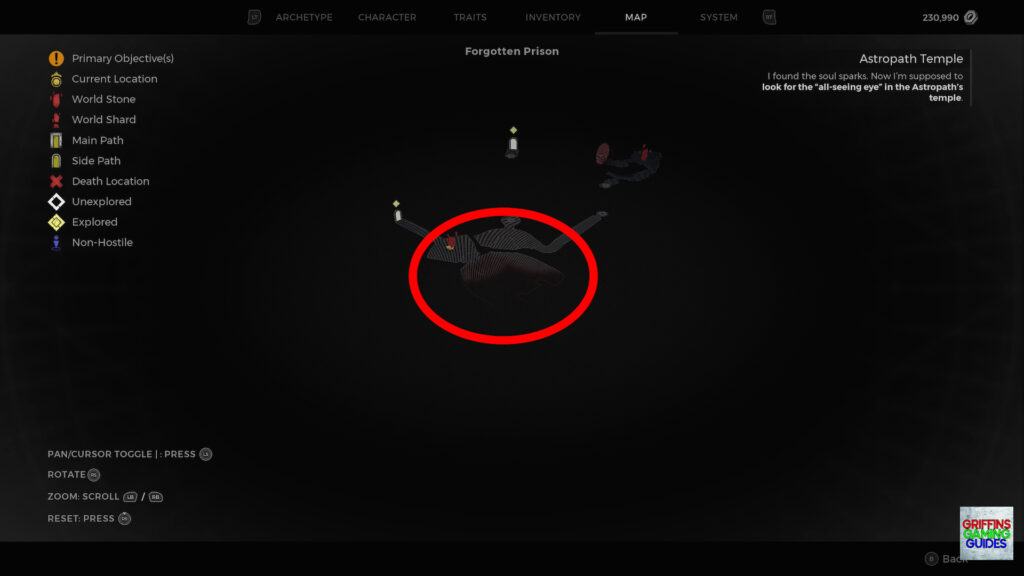 Remnant 2 Tal Ratha Boss Guide Map