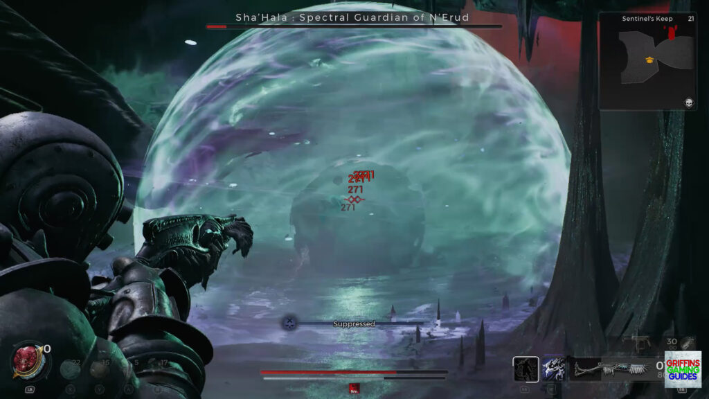 Sha'Hala Spectral Guardian of N'Erud Boss Guide Shoot at Core