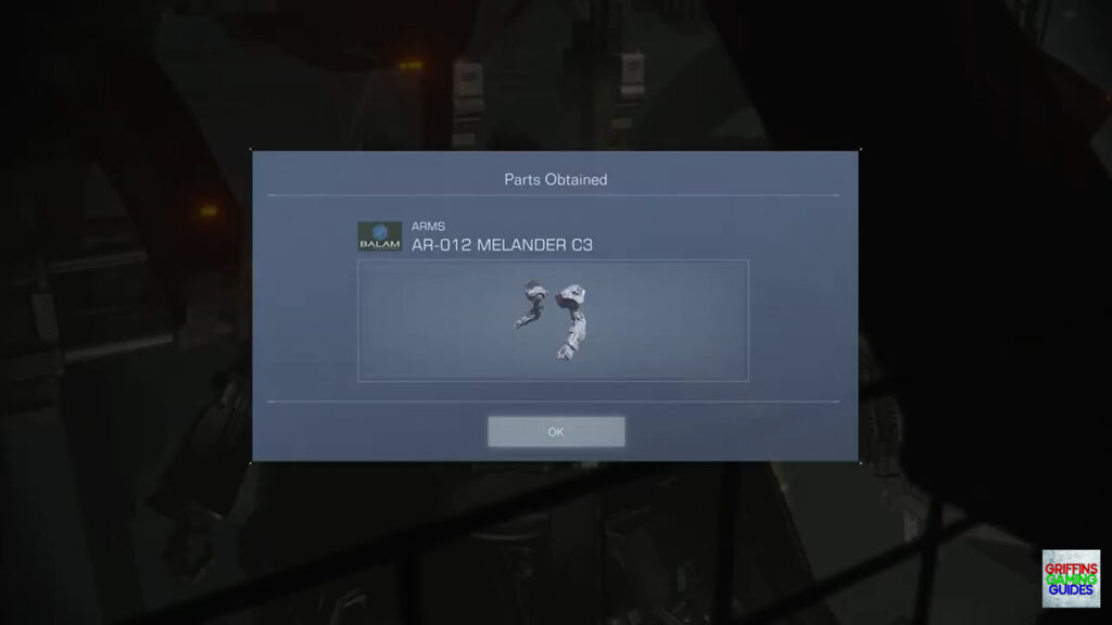 Armored Core VI Fires Of Rubicon Arms Parts Guide AR-012 Melander C3 Arms