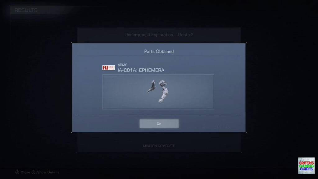 Armored Core VI Fires Of Rubicon Arms Parts Guide IA-C01A Ephemera Arms