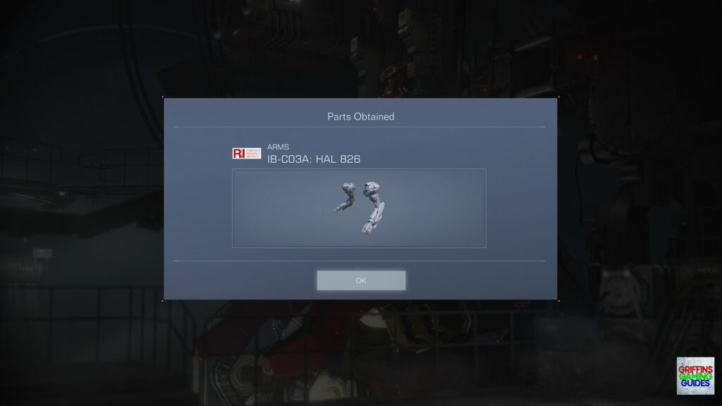 Armored Core VI Fires Of Rubicon Arms Parts Guide IB-C03A Hal 826 Arms