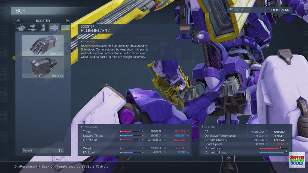 Armored Core VI Fires Of Rubicon Booster Parts Guide Fluegel21Z Booster