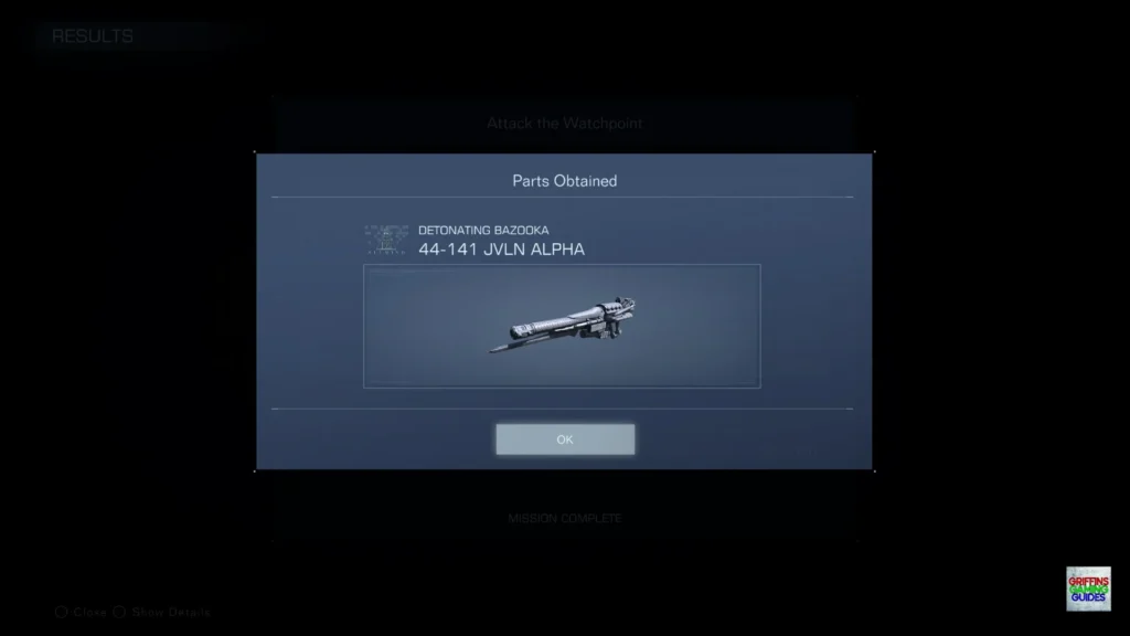 R-Arm Weapon 44-141 JVLN Alpha Detonating Bazooka Image