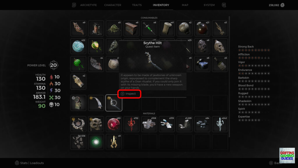 Remnant 2 The Awakened King DLC Cursed Wretch Aberration Guide Inspect Scythe Hilt