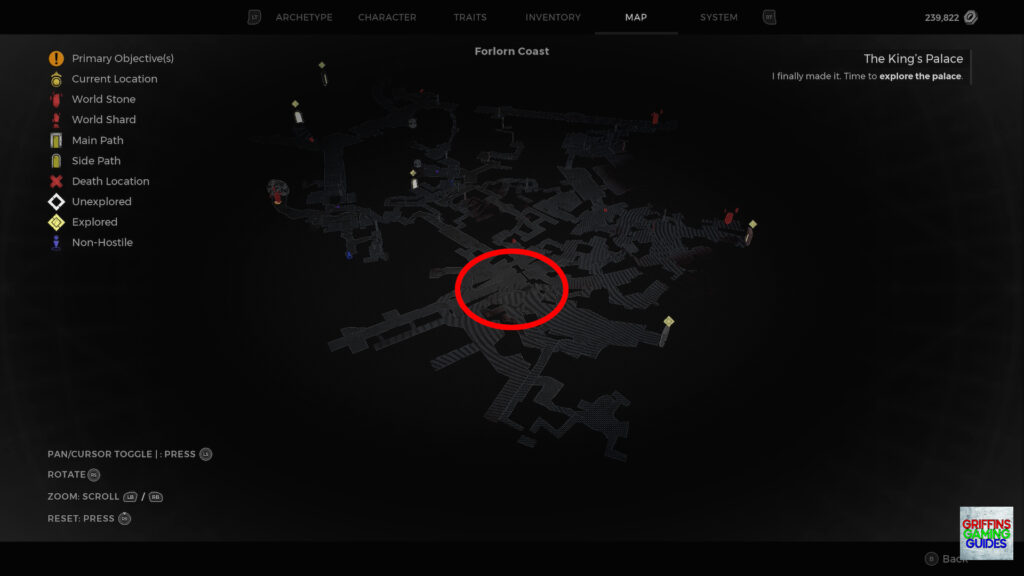 Remnant 2 The Awakened King DLC Dire Fiend Aberration Guide Map