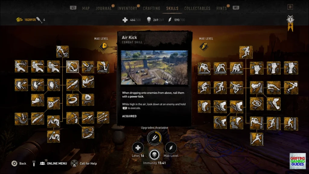 Dying Light 2 Bing Bang Boom trophy Air Kick