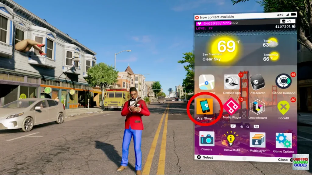 Watch Dogs 2 Apping Around trophy App Shop location