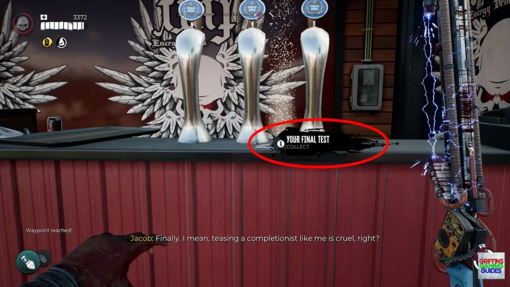 Dead Island 2 Sola DLC Suspicious Minds B-Side Lost And Found Quest Collect the Your Final Test note from the Fury bar