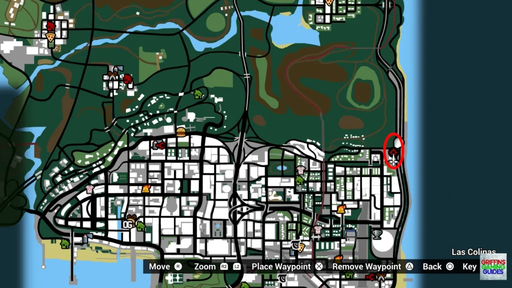 Grand Theft Auto San Andreas Vagos Spray Tags Tag 13 map
