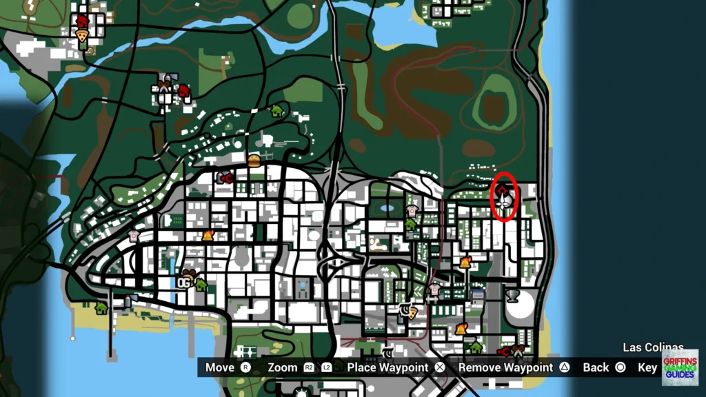 Grand Theft Auto San Andreas Vagos Spray Tags Tag 14 map