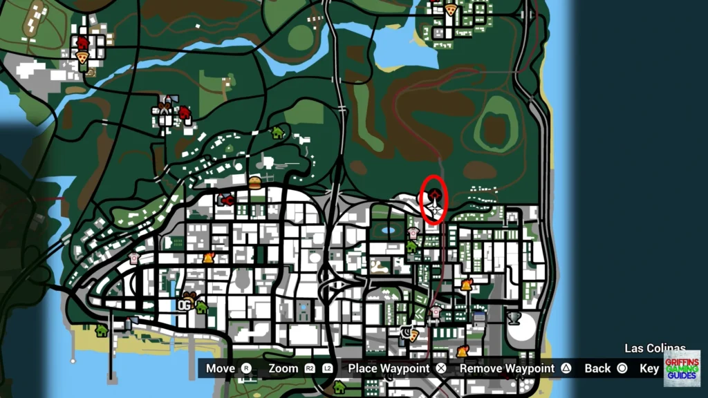 Grand Theft Auto San Andreas Vagos Spray Tags Tag 16 map
