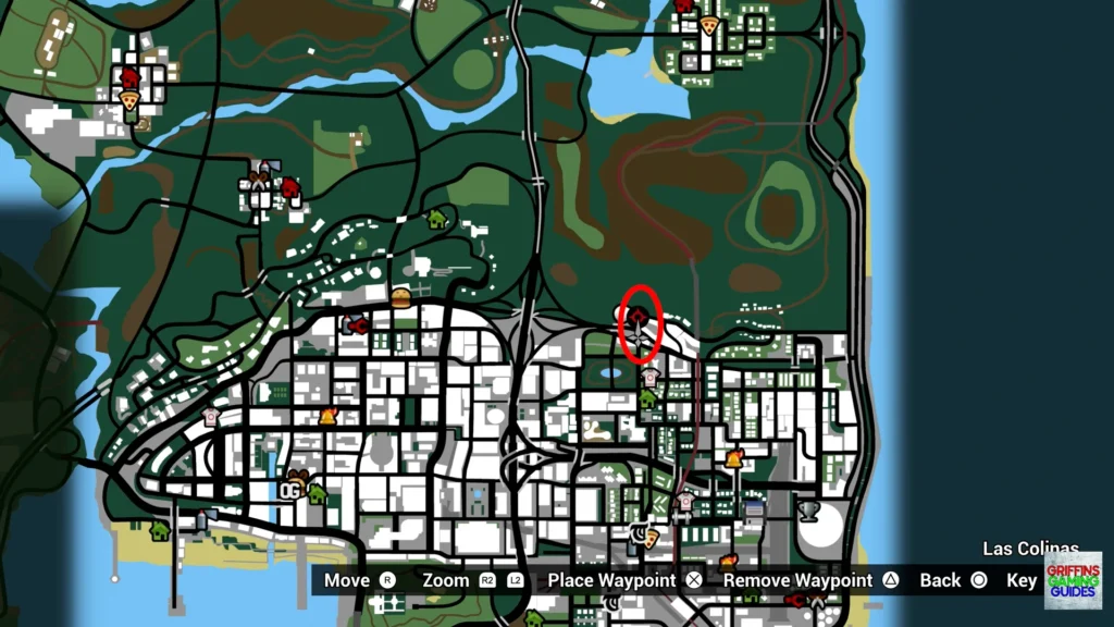Grand Theft Auto San Andreas Vagos Spray Tags Tag 17 map