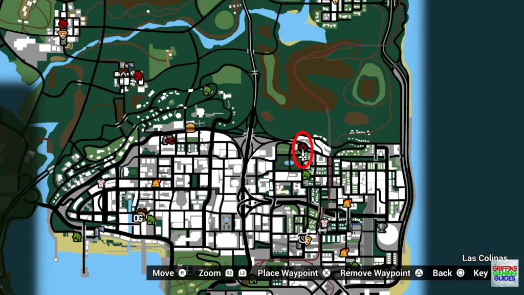 Grand Theft Auto San Andreas Vagos Spray Tags Tag 18 map