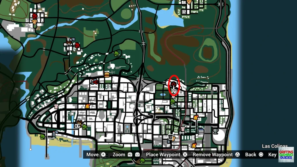 Grand Theft Auto San Andreas Vagos Spray Tags Tag 19 map
