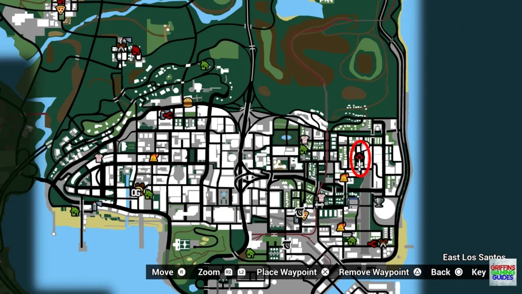 Grand Theft Auto San Andreas Vagos Spray Tags Tag 22 map