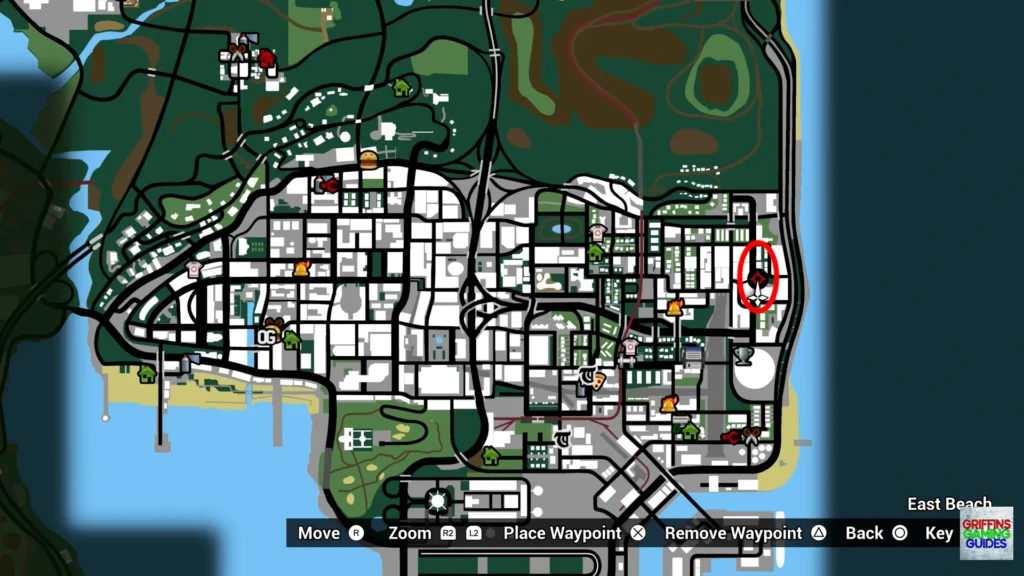 Grand Theft Auto San Andreas Vagos Spray Tags Tag 6 map