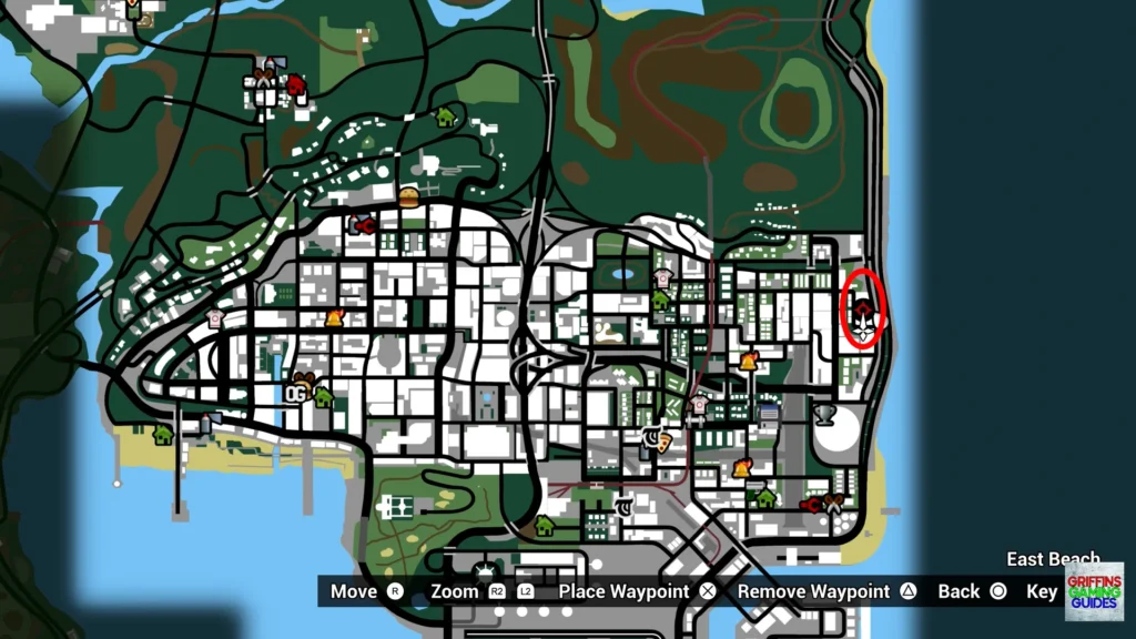 Grand Theft Auto San Andreas Vagos Spray Tags Tag 8 map