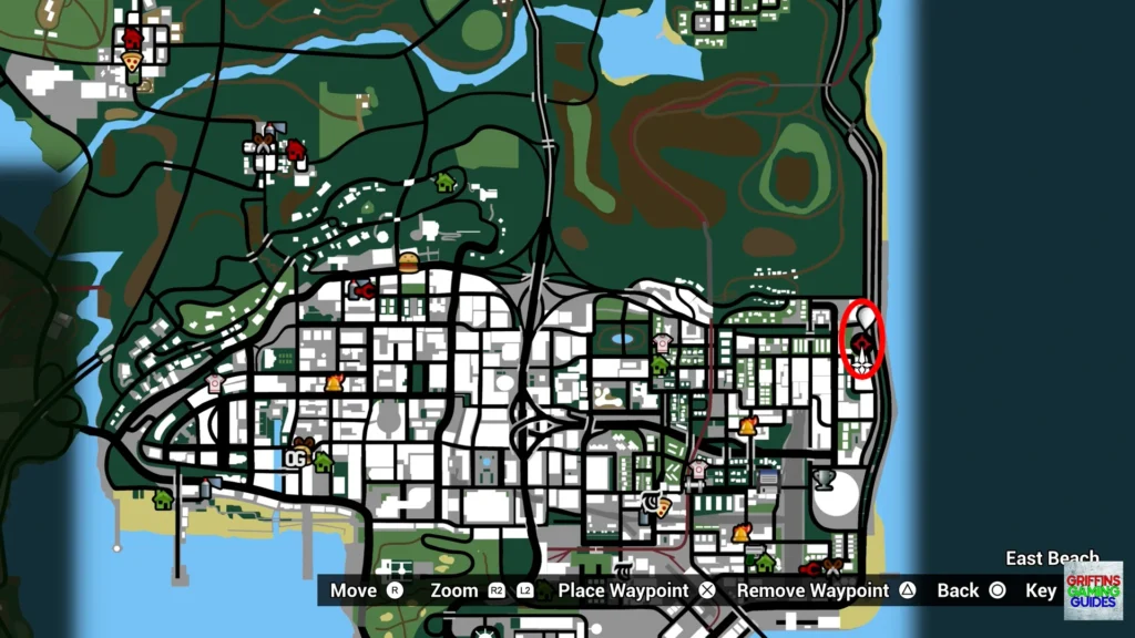 Grand Theft Auto San Andreas Vagos Spray Tags Tag 9 map