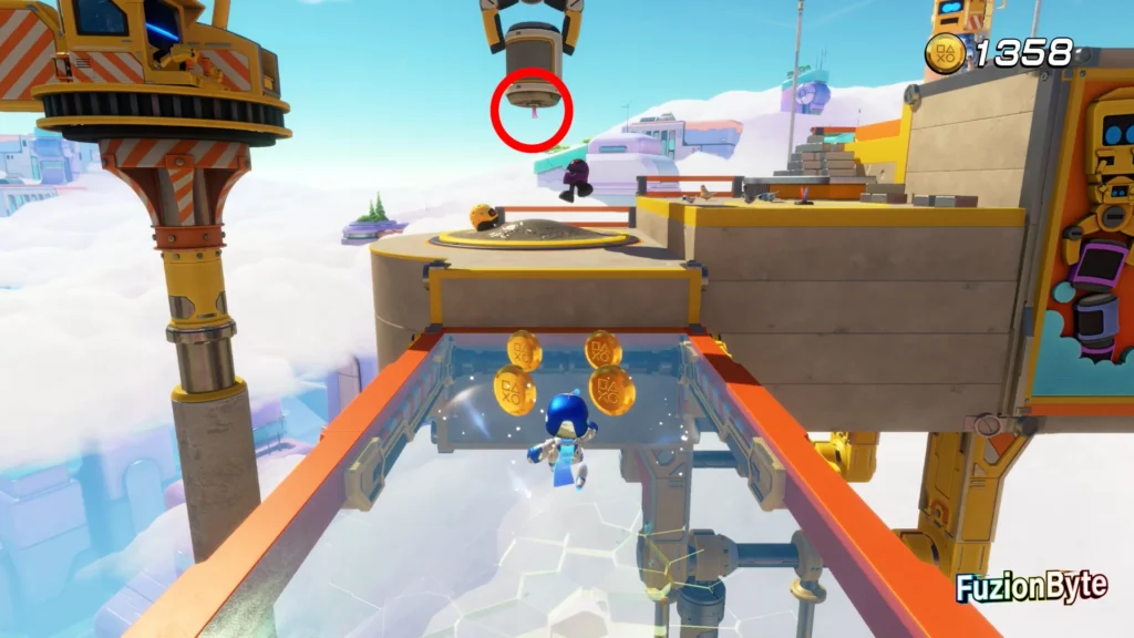 Astro Bot Gorilla Nebula Construction Derby Bot Locations Bot 2 Grab the mixer